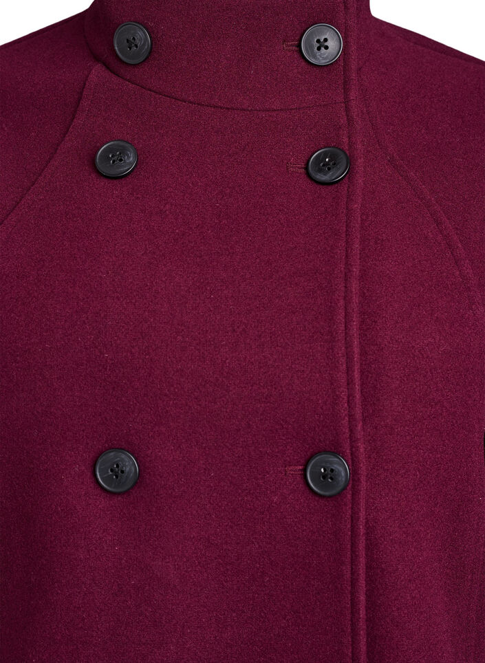 Kurzmantel in A-Linie, Dunkles Bordeaux, Packshot image number 2