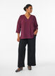 Bluse mit 3/4-&Auml;rmeln, Dunkles Bordeaux, Model image number 1