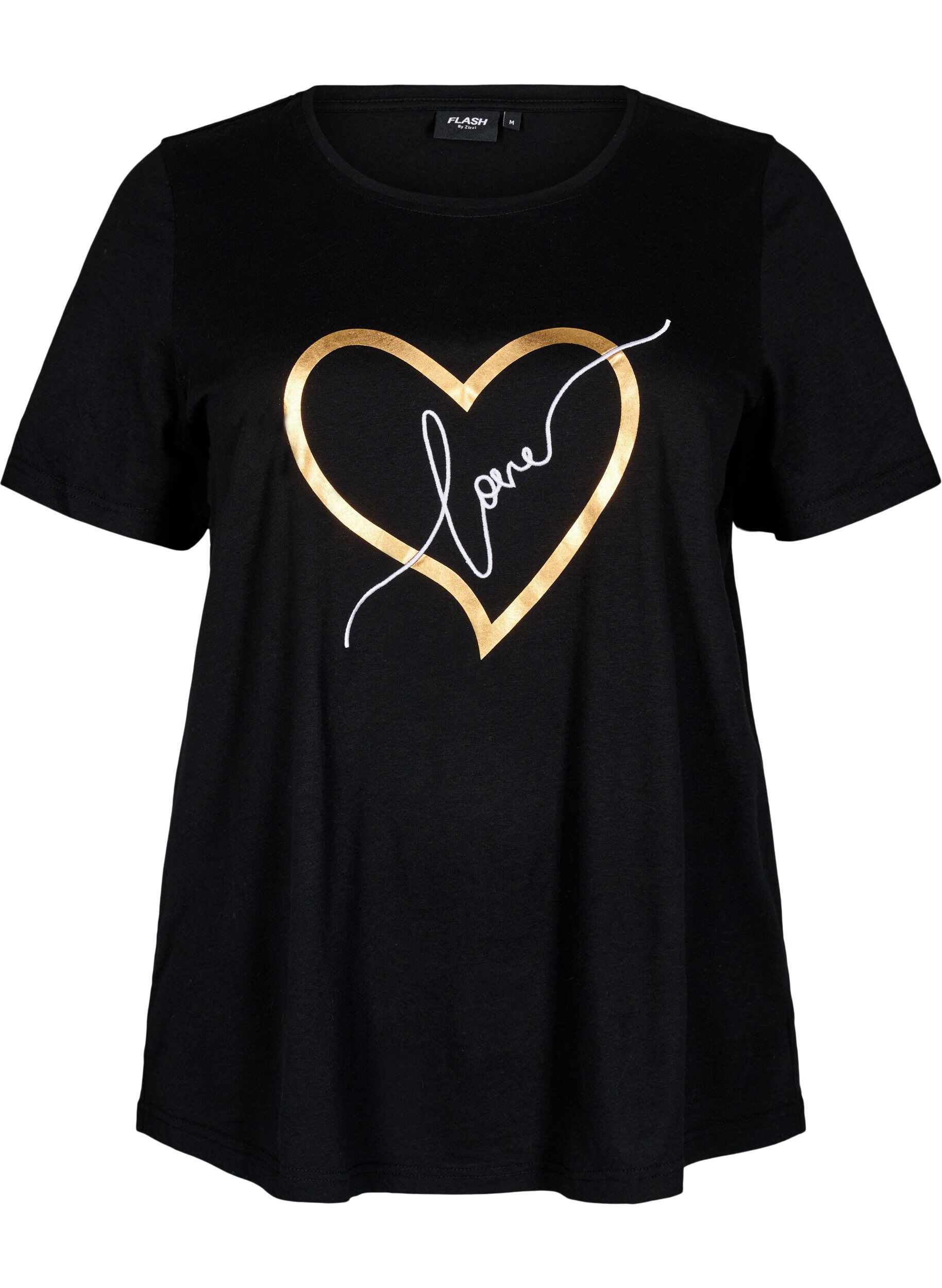 Zizzi FLASH &ndash; T-shirt avec motif, Noir, Packshot image number 0