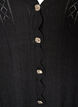 Cardigan with eyelet embroidery and wavy edges, Black, Packshot image number 2