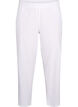 Pantalon en coton uni avec du lin, Bright White, Packshot image number 0