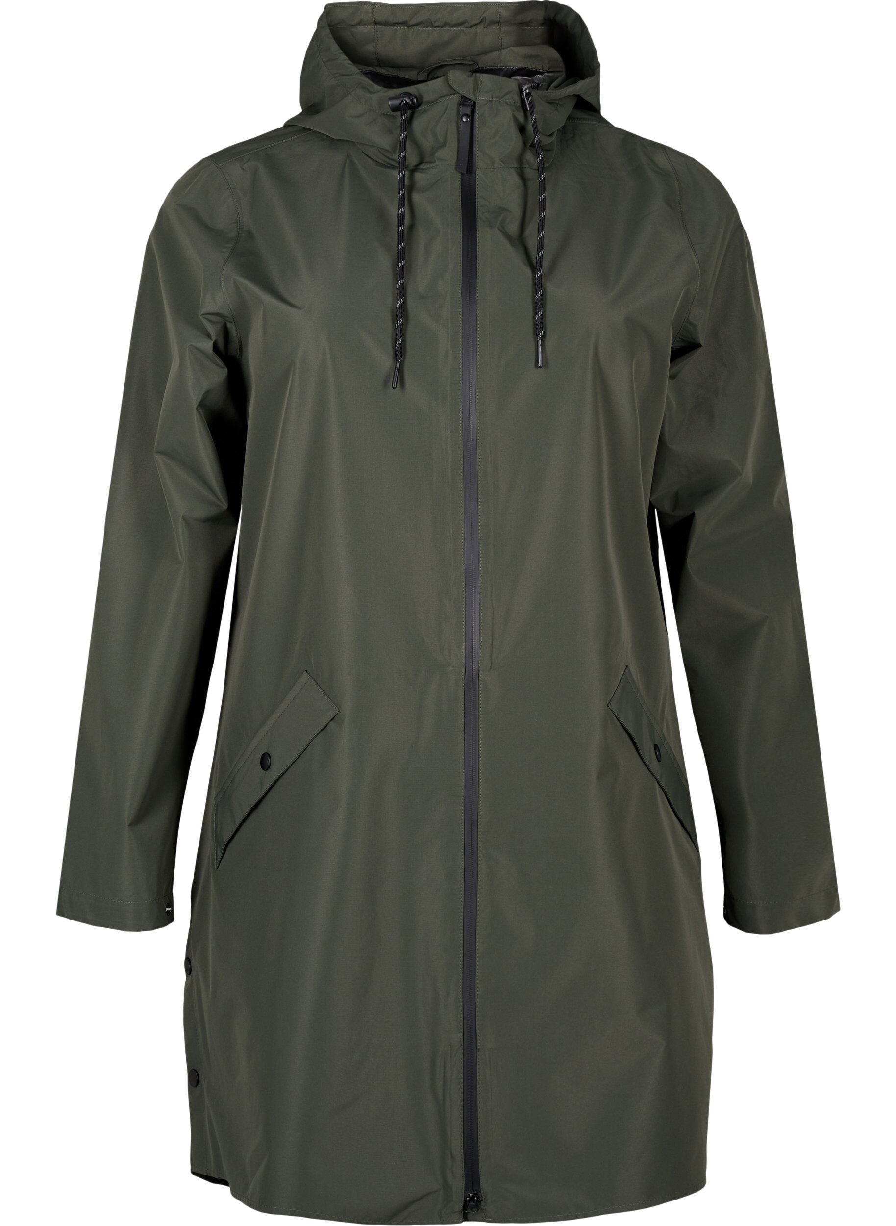 Regenjacke mit Taschen und Kapuze
