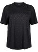 T-Shirt mit Strasssteinen und Rundhalsausschnitt, Schwarz, Packshot image number 0