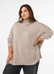 Pull &agrave; col roul&eacute; &agrave; coupe ample, Beige, Model image number 0