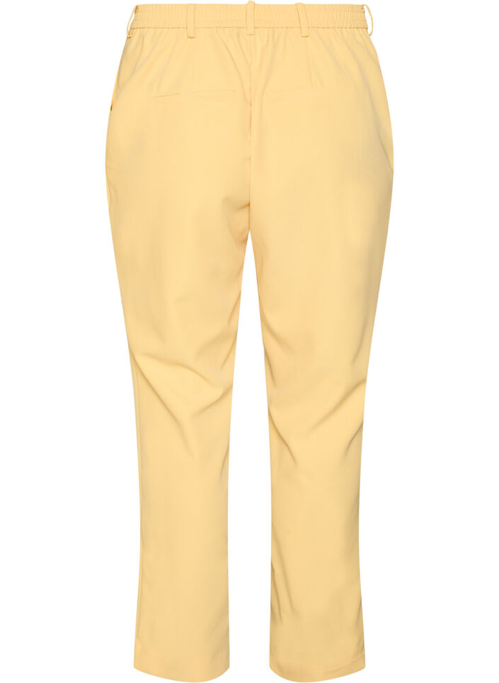 Pantalon avec poches et jambes droites, Jaune clair, Packshot image number 1
