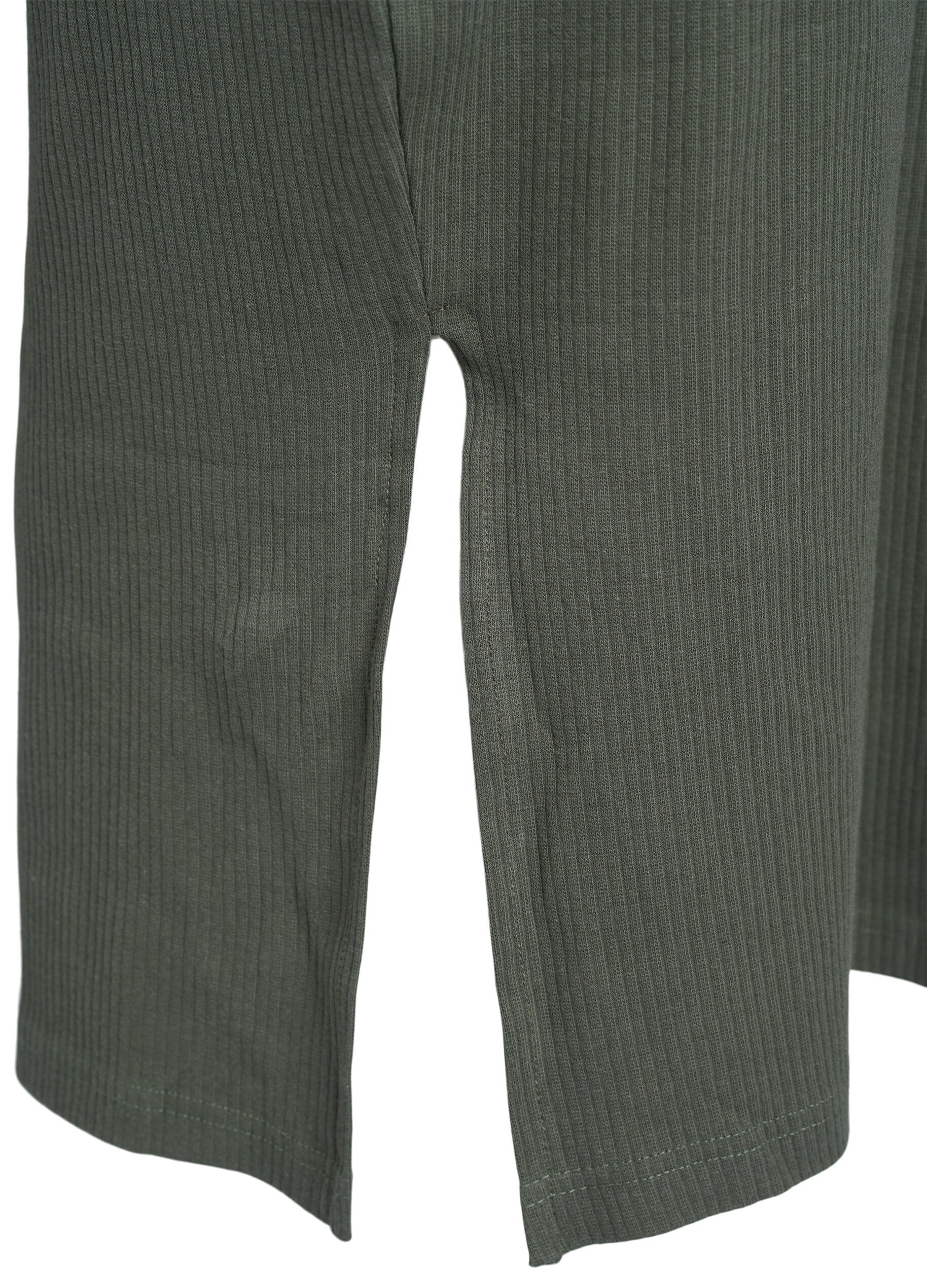 Zizzi Robe maxi en jersey avec manches courtes, Vert, Packshot image number 3