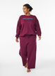 Sweat-shirt avec imprim&eacute; texte, Bordeaux fonc&eacute;, Model image number 1