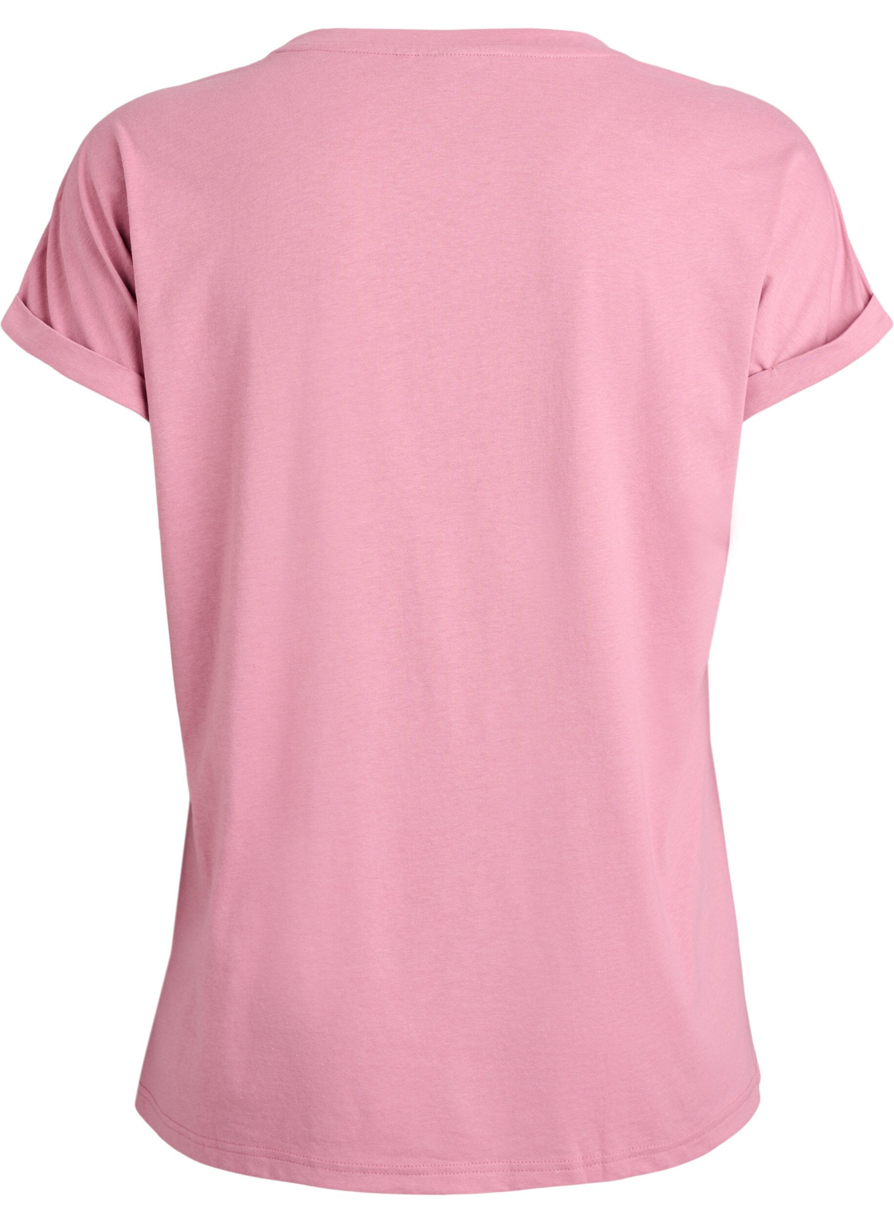 ZizziKurz&auml;rmeliges T-Shirt aus Baumwollmischgewebe, Rot, Packshot image number 1