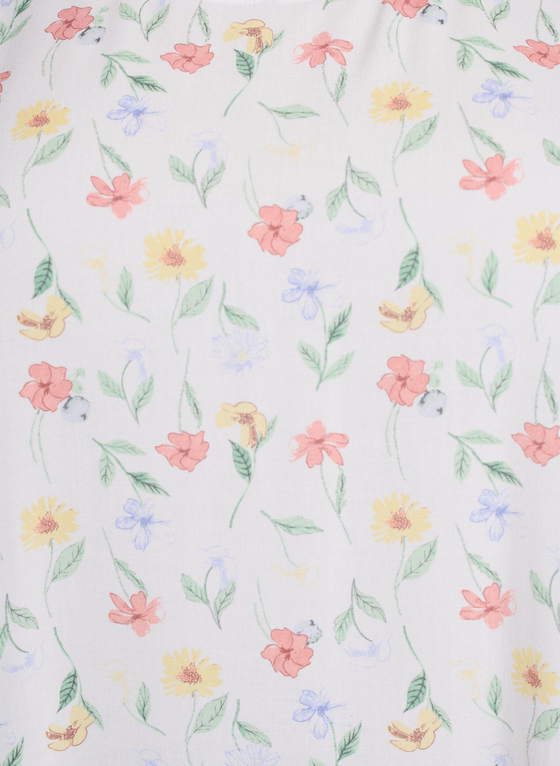 Zizzi Kleid aus Viskose mit Schnittlinie, Wei&szlig;, Packshot image number 2