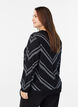 Gemusterte Strickbluse mit Glitzereffekt, Schwarz, Model image number 2
