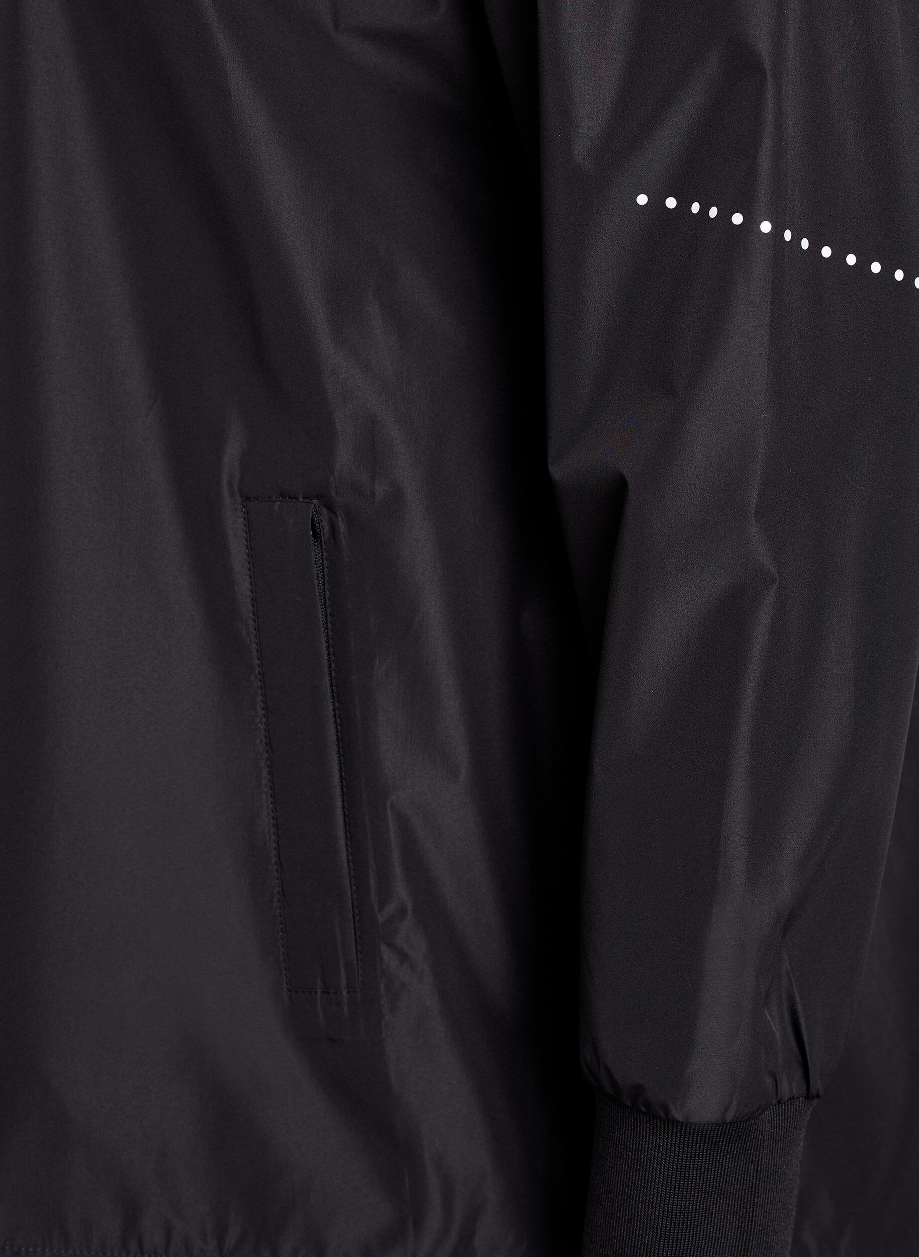 Zizzi Regenjacke mit reflektierenden Details, Schwarz, Packshot image number 3
