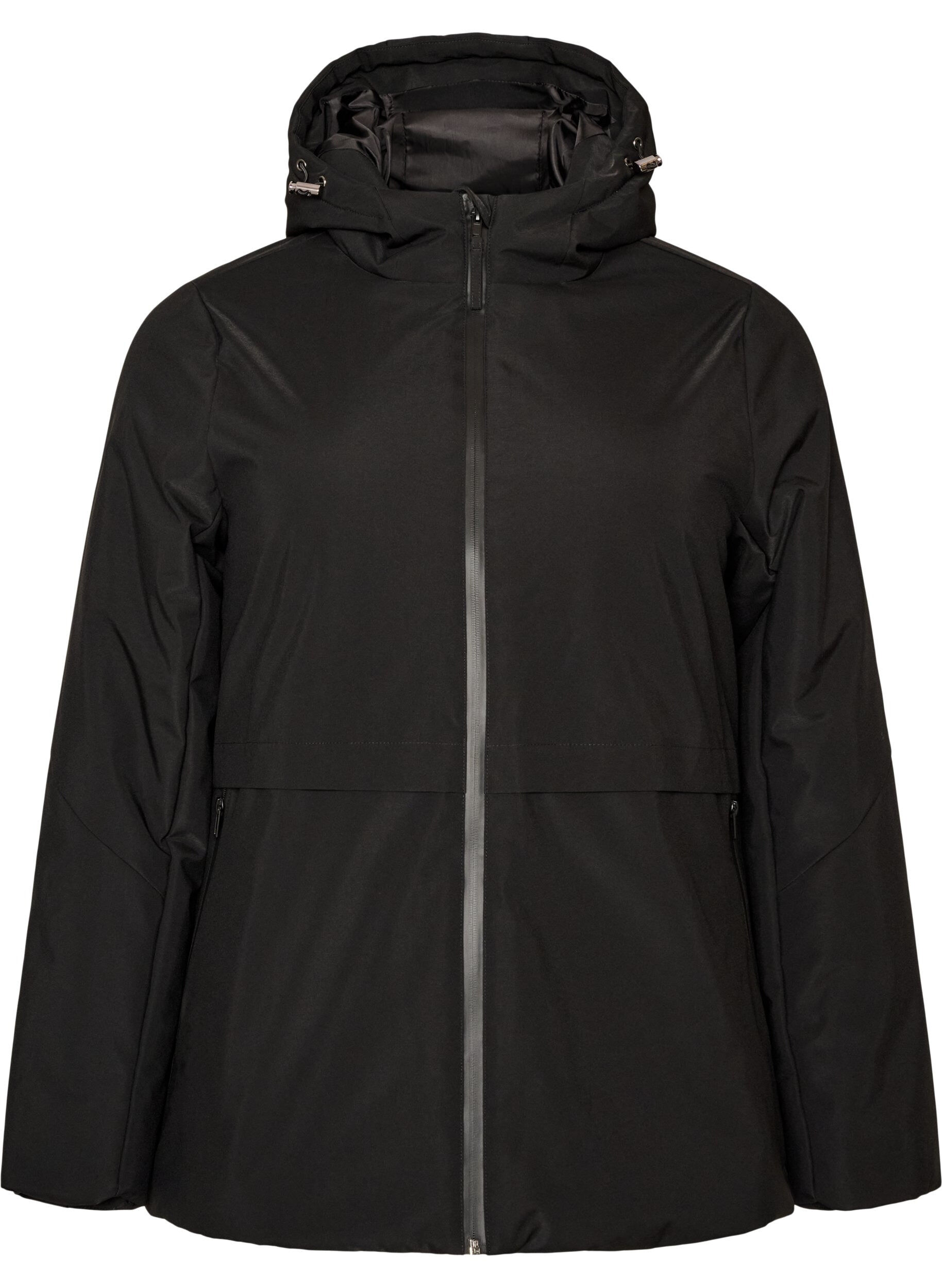 ZizziVeste d'hiver avec capuche et taille ajustable, Noir, Packshot image number 0