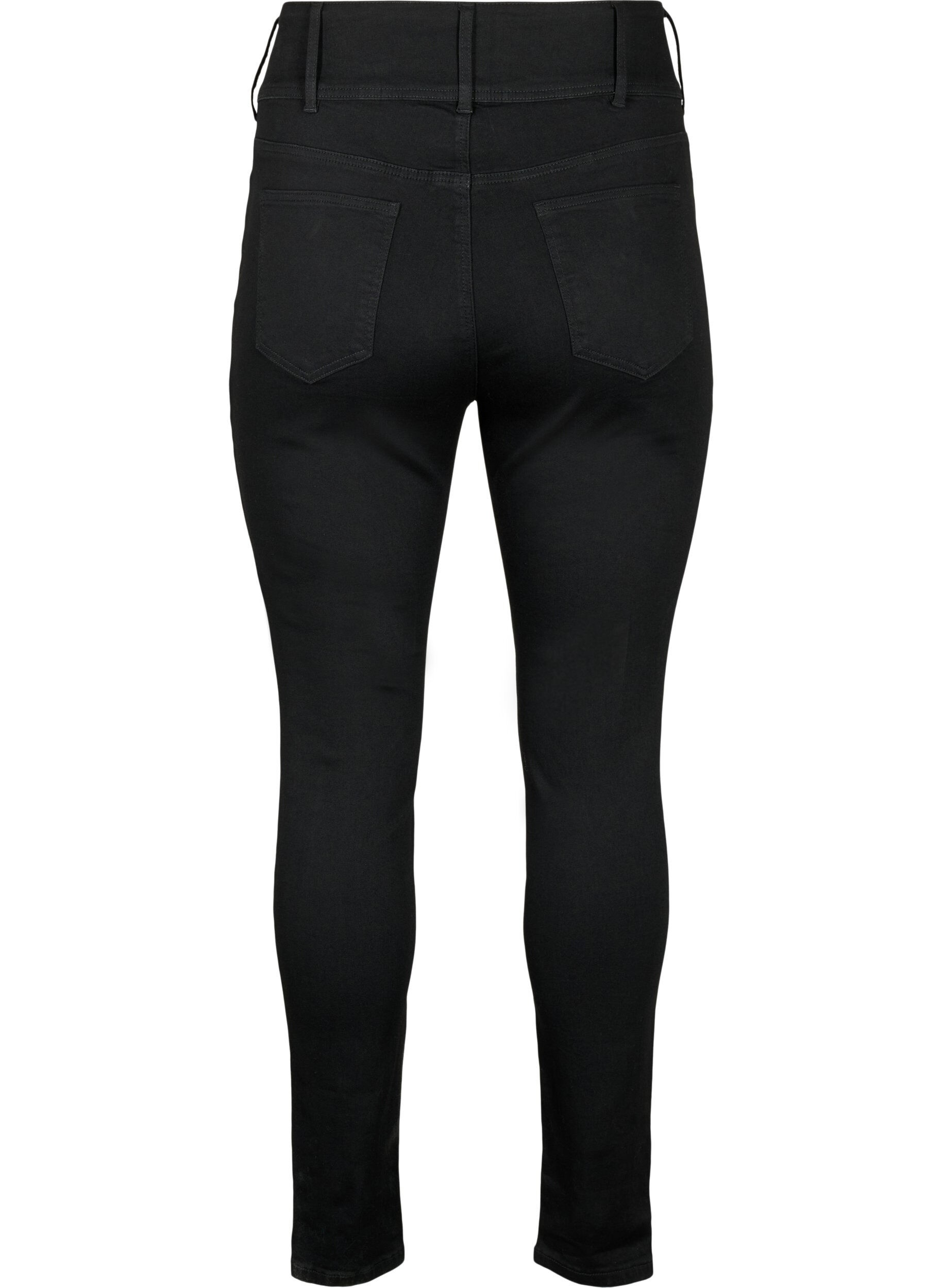 Zizzi Jean Bea super mince avec taille extra haute, Black, Packshot image number 1