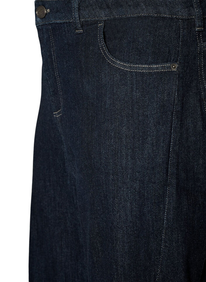 Jean taille haute coupe Barrel, Bleu, Packshot image number 2
