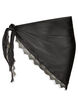 Schal aus Satin mit Spitzensaum, Schwarz, Packshot image number 0
