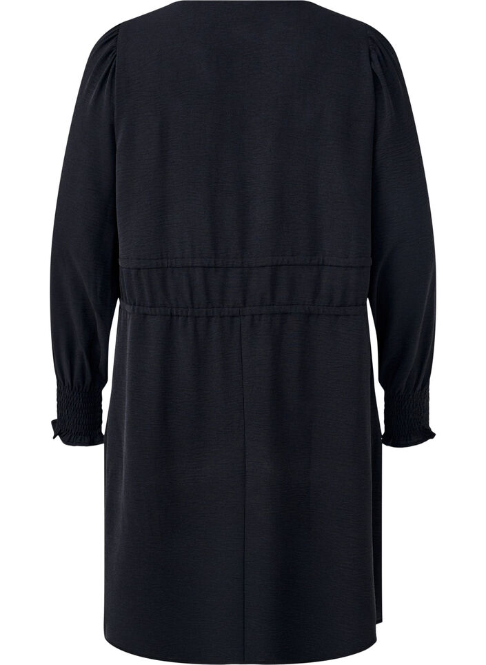 Robe avec ceintures à nouer à la taille, Noir, Packshot image number 1