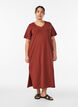 Midi-T-Shirtkleid mit V-Ausschnitt., 0426, Model image number 0