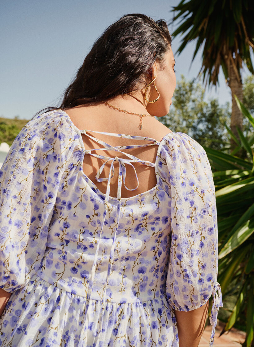 Sommerkleid mit Blumenmotiv und Spitzendetails, Sand Verbena AOP, Image image number 1