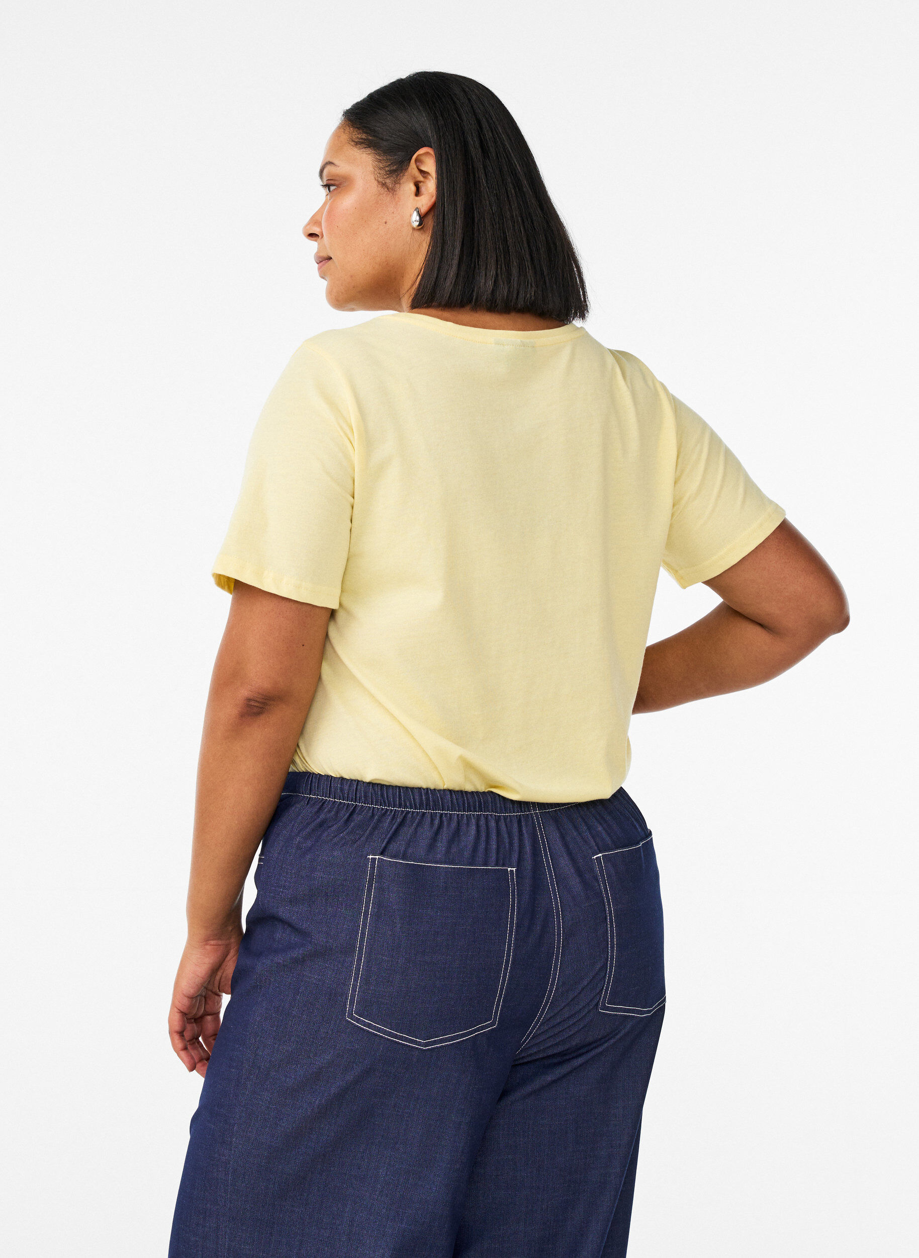 ZizziT-Shirt mit Print, Gelb, Model image number 2