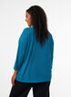 Blouse en jersey avec manches 3/4, Bleu, Model image number 2