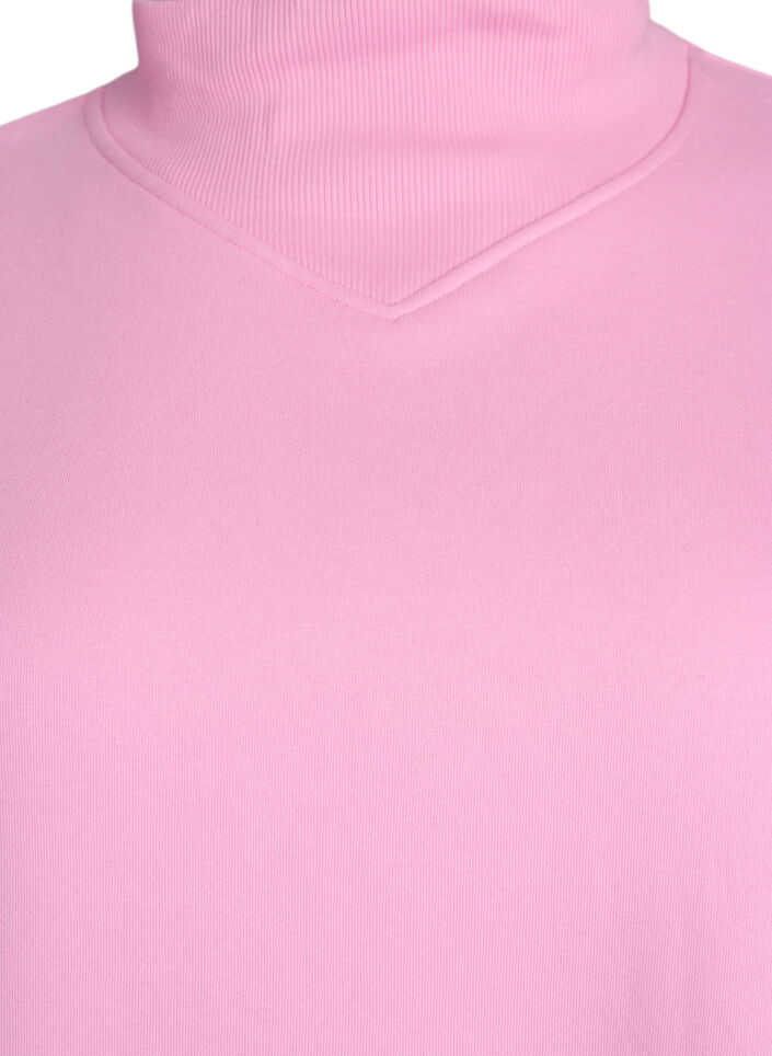 Sweatshirt &agrave; col montant et manches longues, Rose, Packshot image number 2
