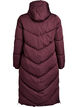 Langer Puffermantel mit Kapuze und Taschen, Dunkles Bordeaux, Packshot image number 1