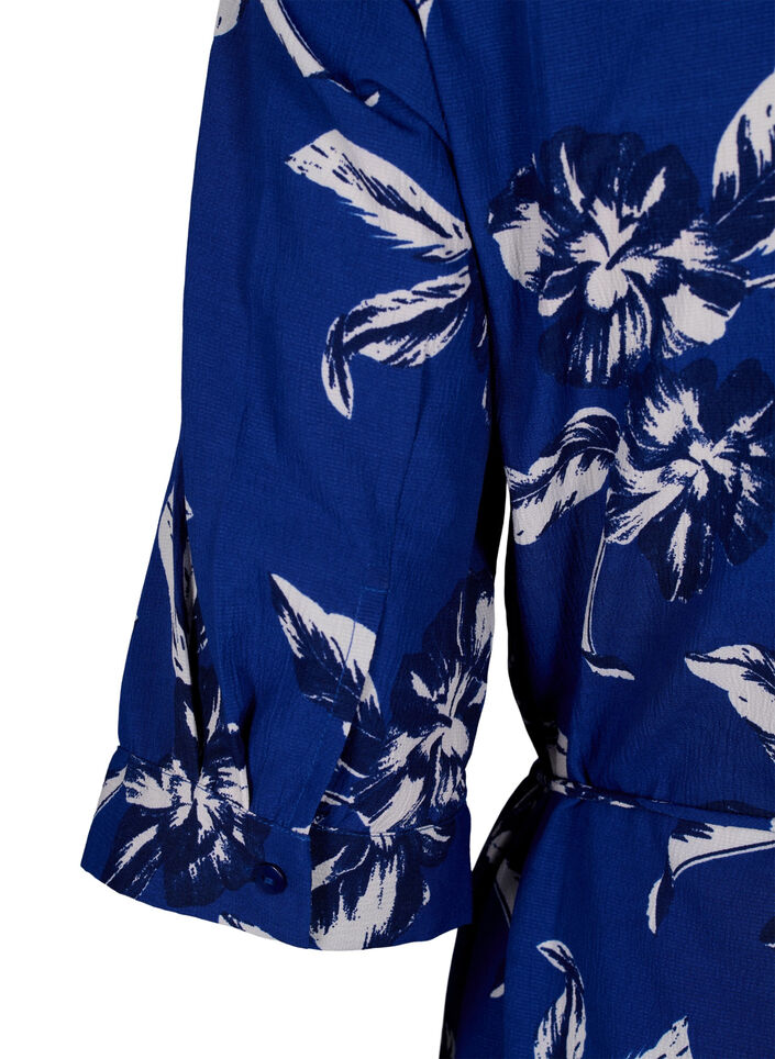 FLASH – Hemdkleid mit Blumenmuster, Navy Blazer Flower, Packshot image number 3