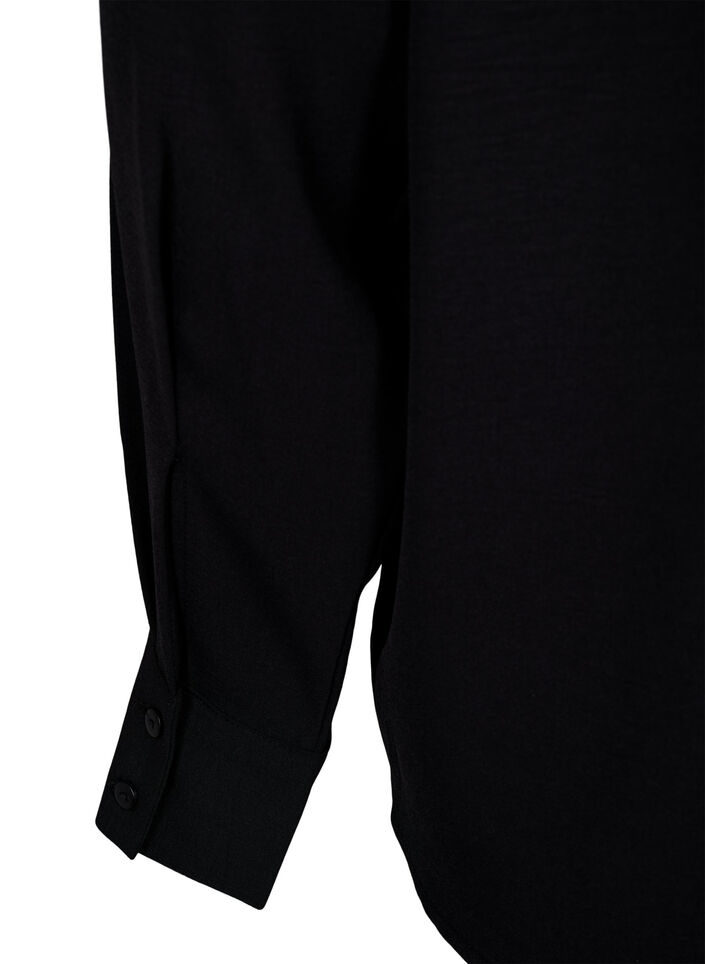 Bluse mit Spitzendetail, Black, Packshot image number 3