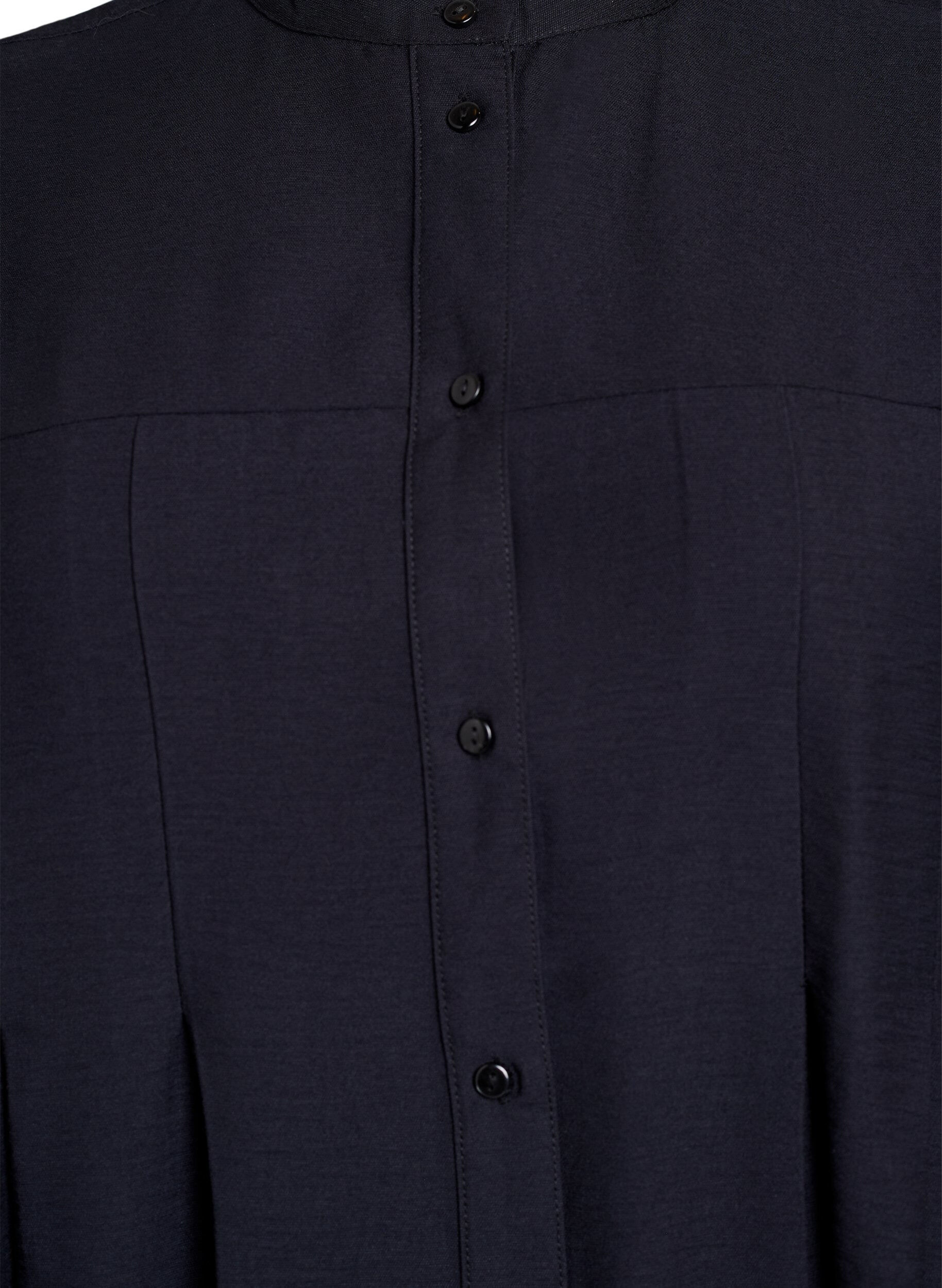 Zizzi Bluse aus Viskose mit A-Linie, Schwarz, Packshot image number 2