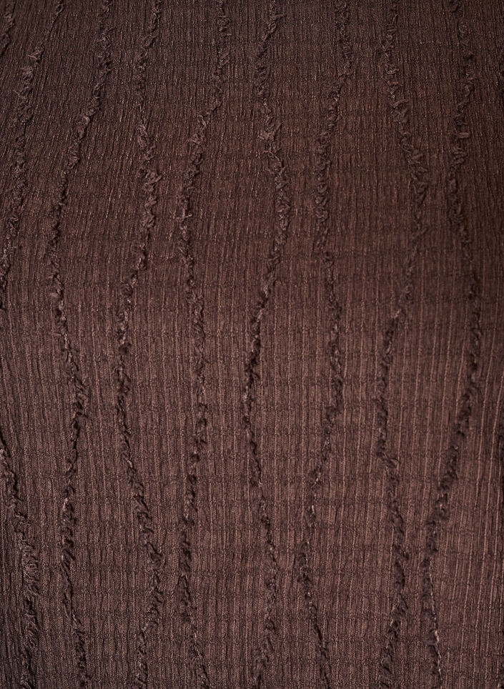 Blouse en jersey ondul&eacute;, Marron, Packshot image number 2