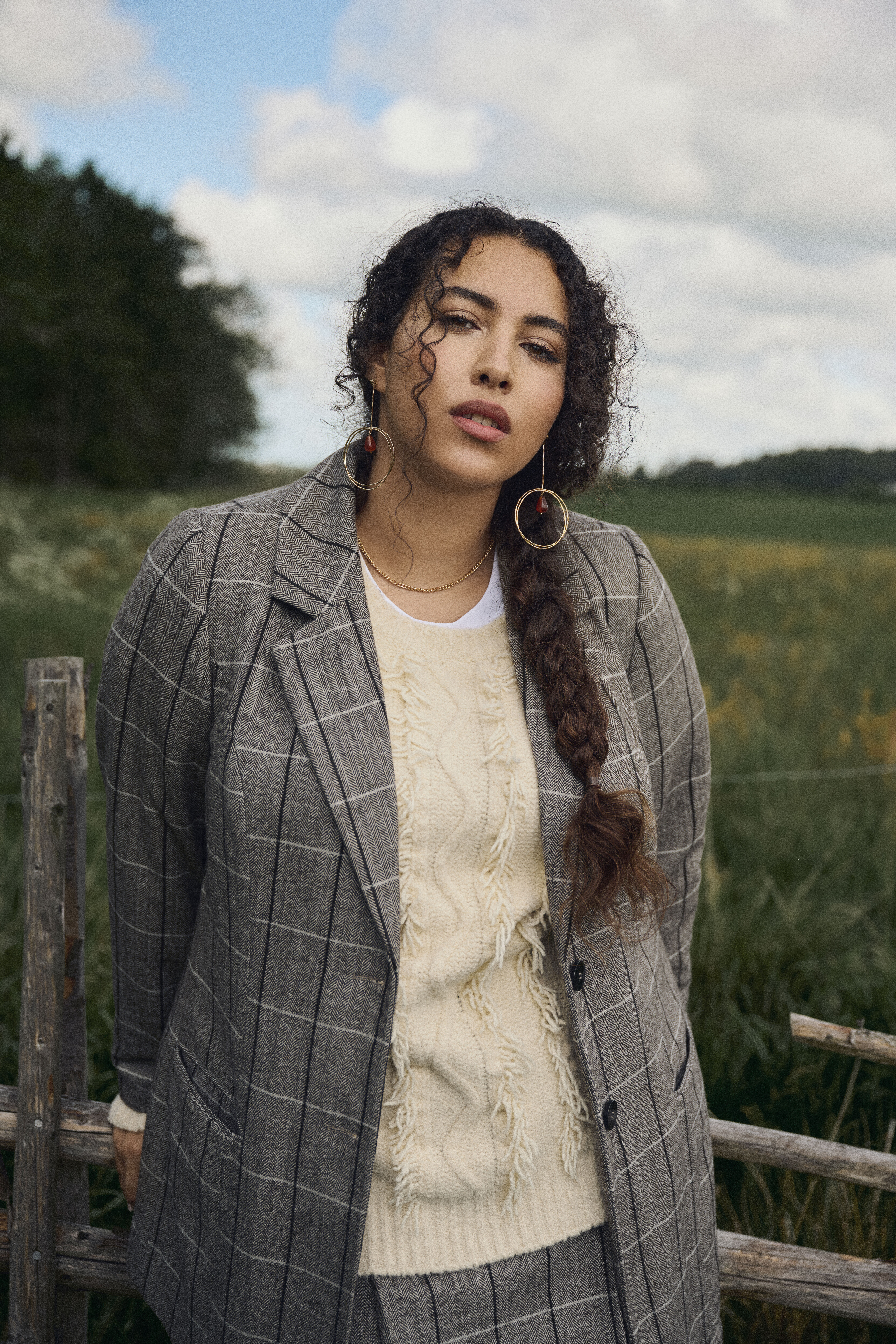 Set in grauen Karos, , Model