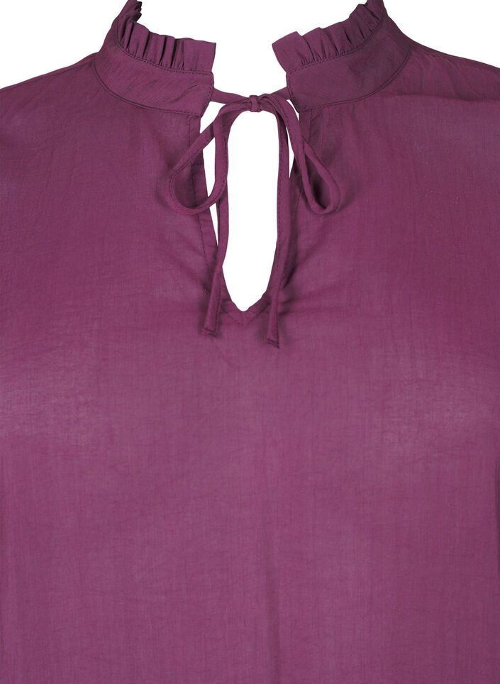 Chemisier en viscose avec péplum, Violet, Packshot image number 2