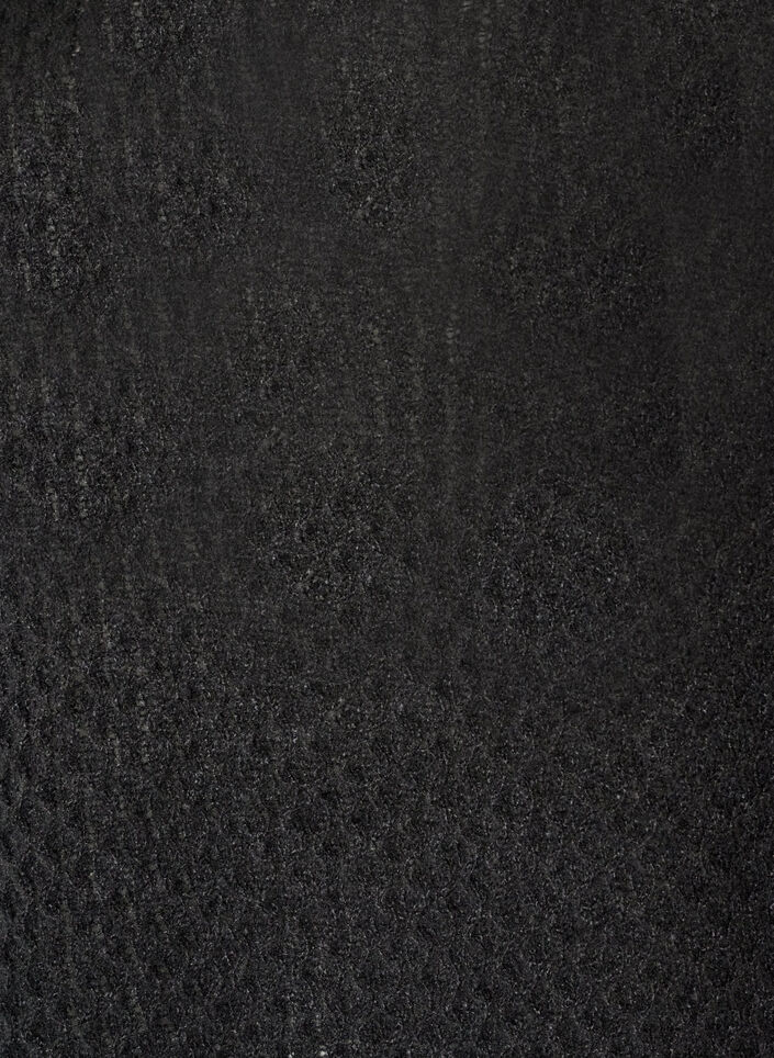 Blouse en maille avec motif ajour&eacute; textur&eacute;, Noir, Packshot image number 2