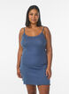 Chemise de nuit &agrave; fines bretelles et motif textur&eacute;, Bleu, Model image number 0