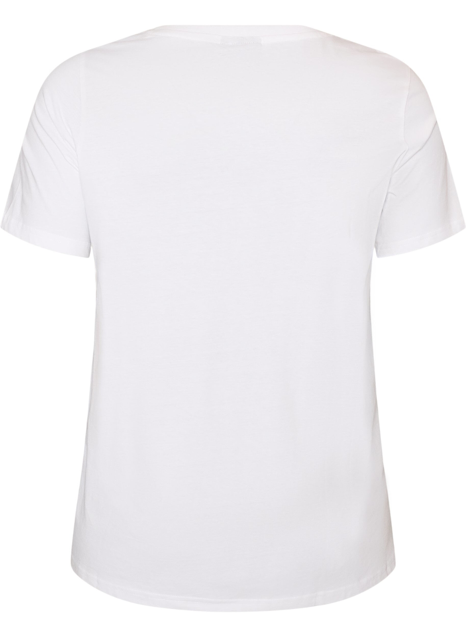 ZizziT-Shirt aus Bio-Baumwolle mit dekorativem Motiv, Wei&szlig;, Packshot image number 1