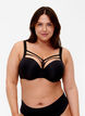 Soutien-gorge moulé avec détail de corde, Black, Model image number 0