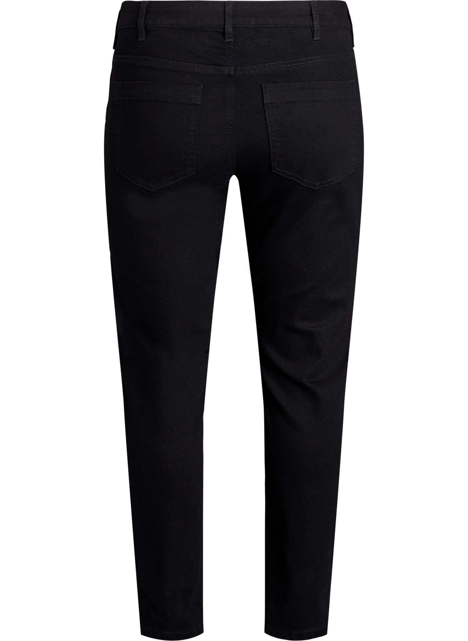 Zizzi Slim Fit Emily Jeans mit normaler Taille, Schwarz, Packshot image number 1