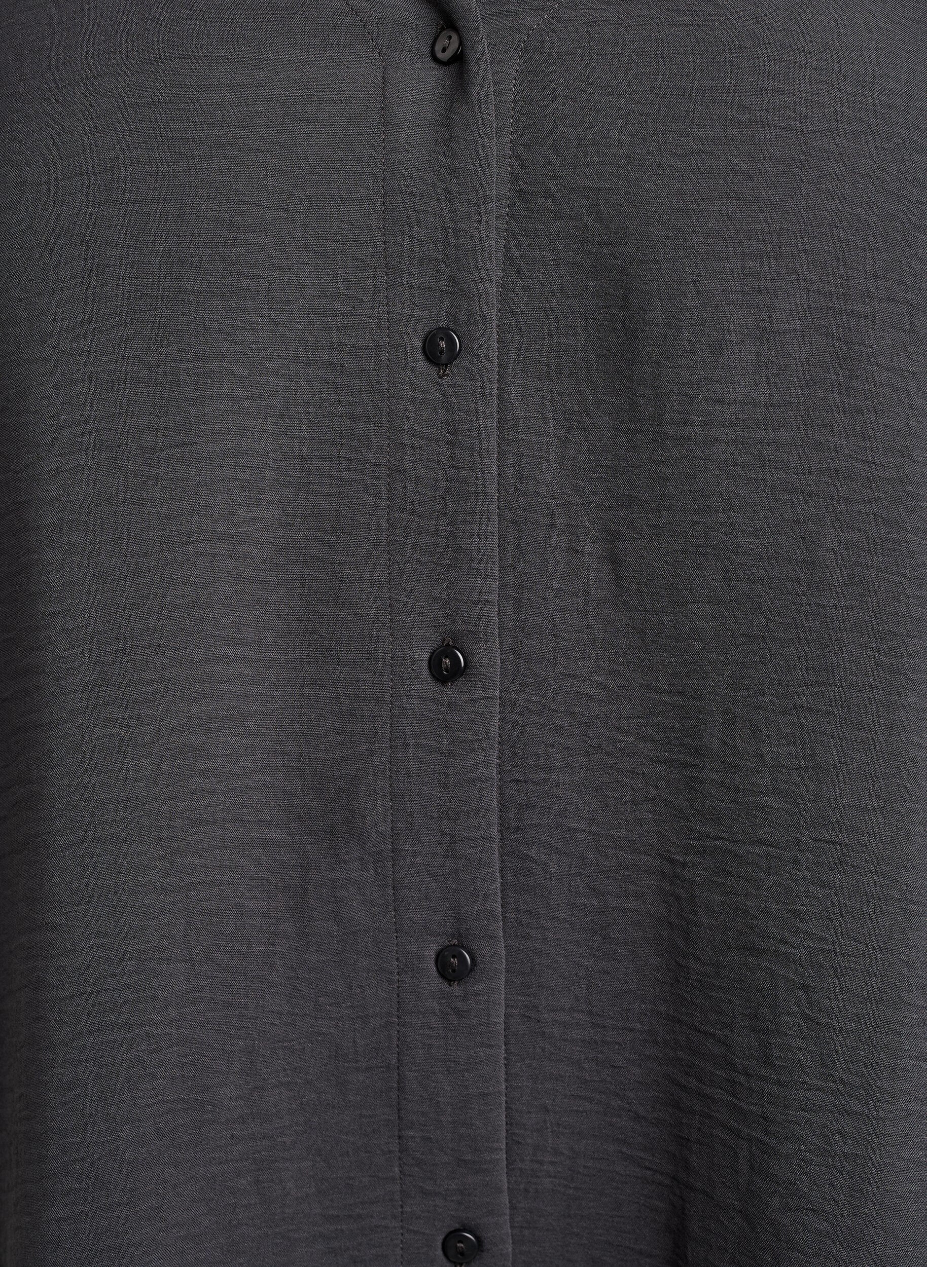 ZizziBluse mit V-Ausschnitt und 3/4-&Auml;rmeln, Grau, Packshot image number 2