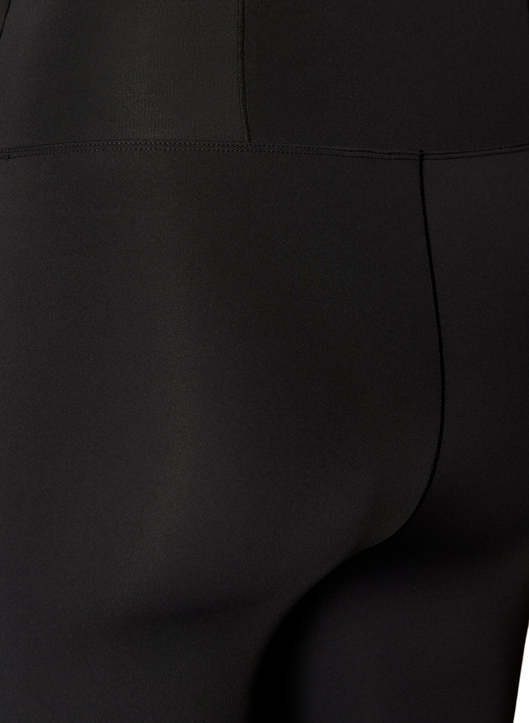 ZizziTrainingstights mit hoher Taille und Tasche im Bund, Schwarz, Packshot image number 3