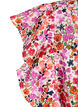 Robe fleurie en coton avec volants et col en V, Rose, Packshot image number 3