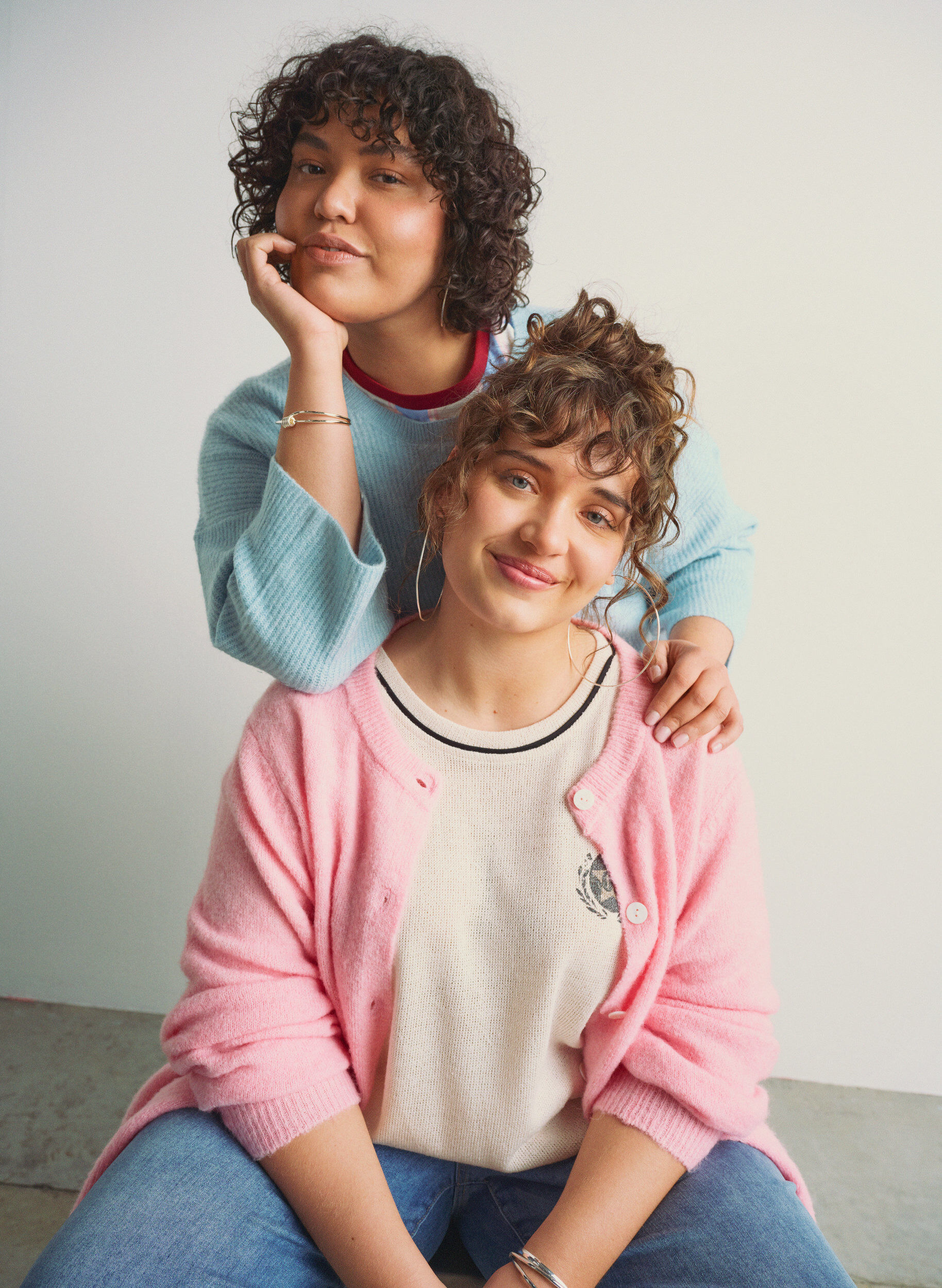 Zizzi Cardigan tricot&eacute; avec laine et boutons, Rose, Image image number 0