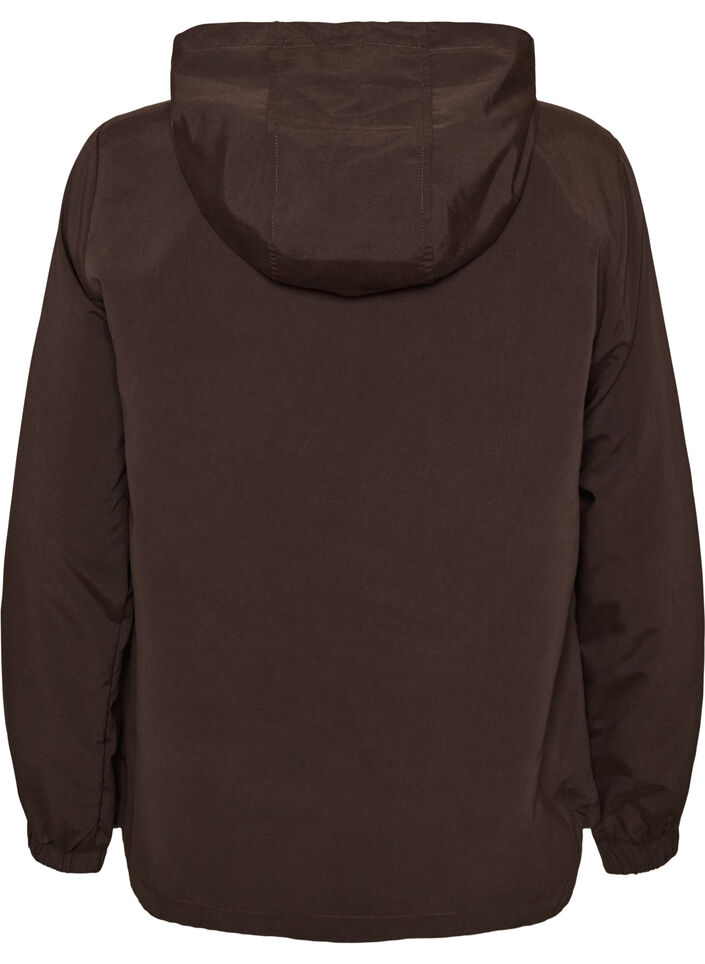 Veste l&eacute;g&egrave;re avec capuche et fermeture &eacute;clair, Marron, Packshot image number 1