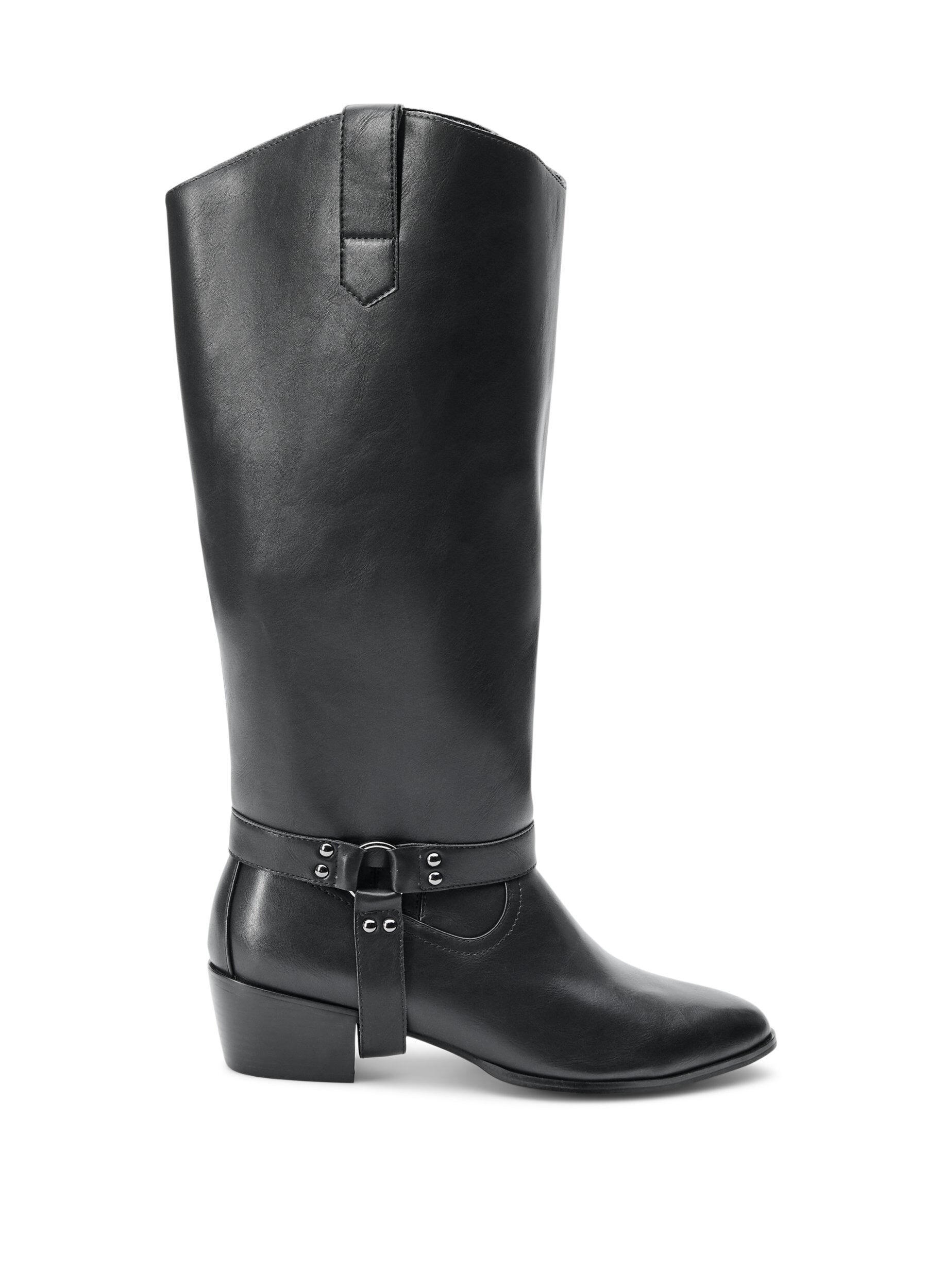 ZizziLangschaftstiefel mit abnehmbarem Schaft, Schwarz, Packshot image number 0