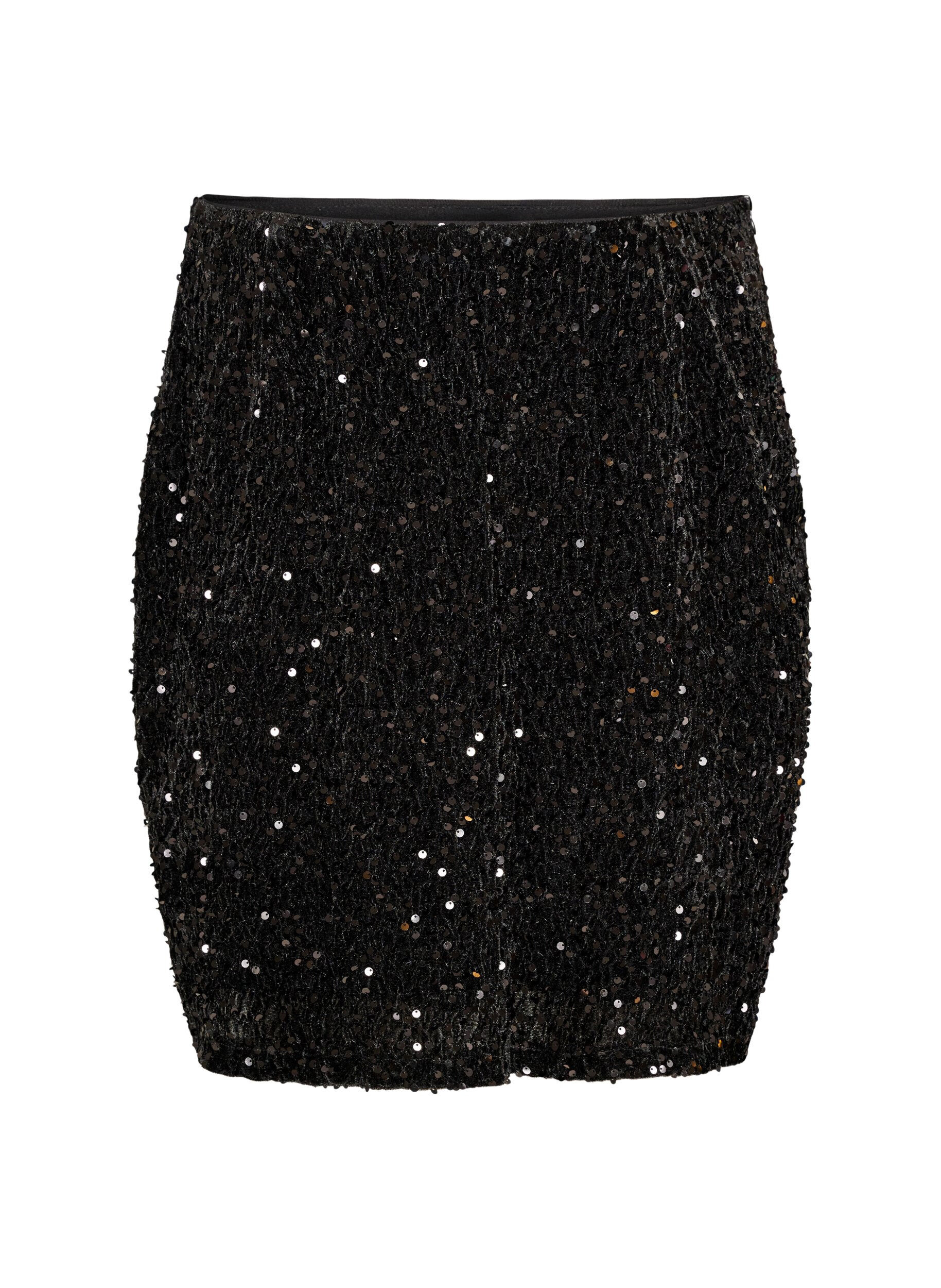 ZizziJupe courte &agrave; sequins, Marron, Packshot image number 0