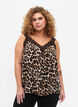Top avec dentelle en viscose, Leopard, Model image number 0