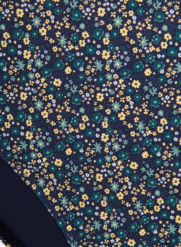 Bikini-Slip mit Print und hoher Taille, Grün, Packshot image number 2