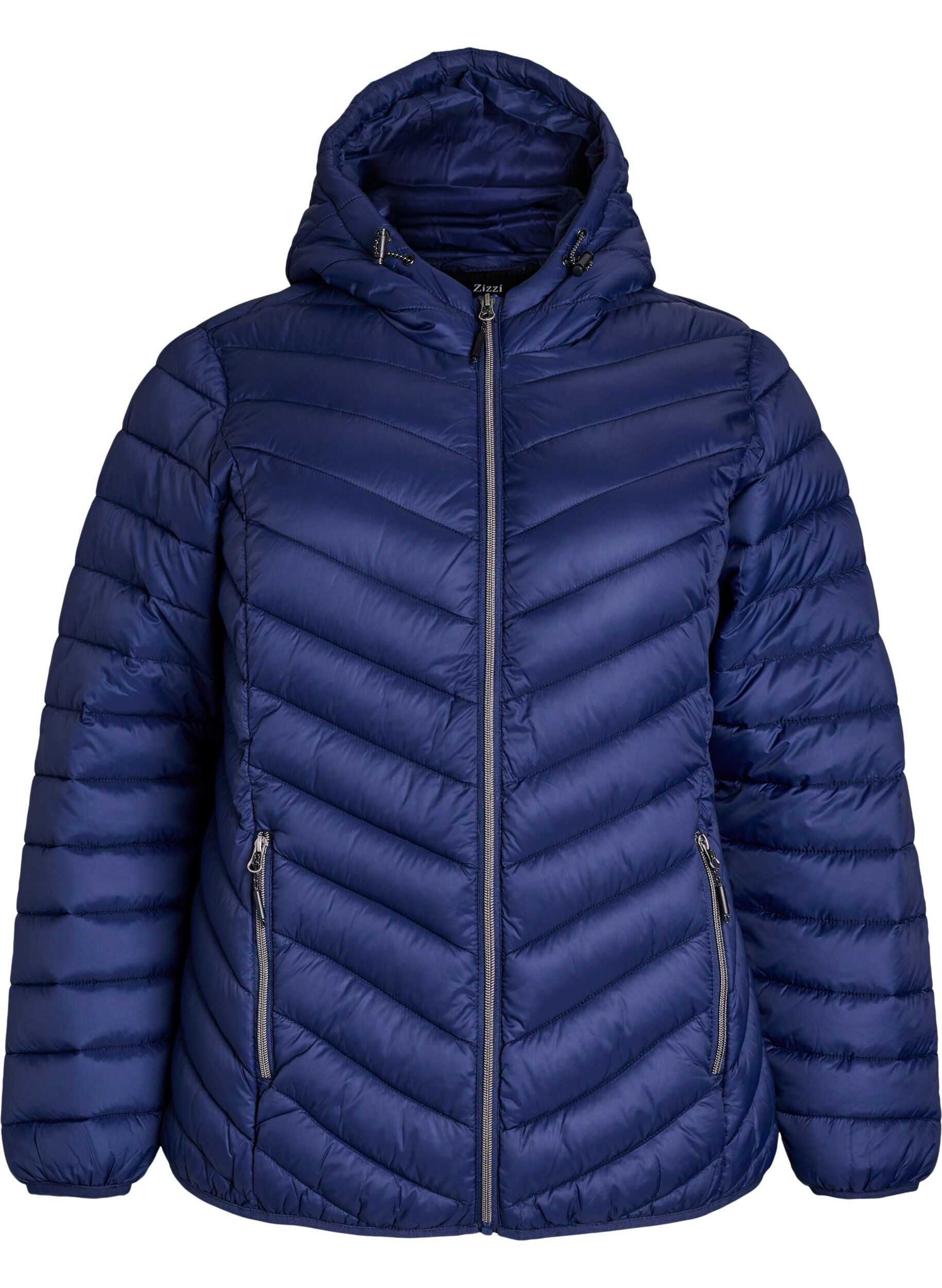Zizzi Leichte Jacke mit Kapuze, Blau, Packshot image number 0