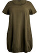 Robe en coton &agrave; manches courtes, Vert fonc&eacute;, Packshot image number 0