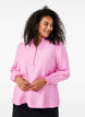 Bluse mit Rüschenkragen, Pink, Model image number 0