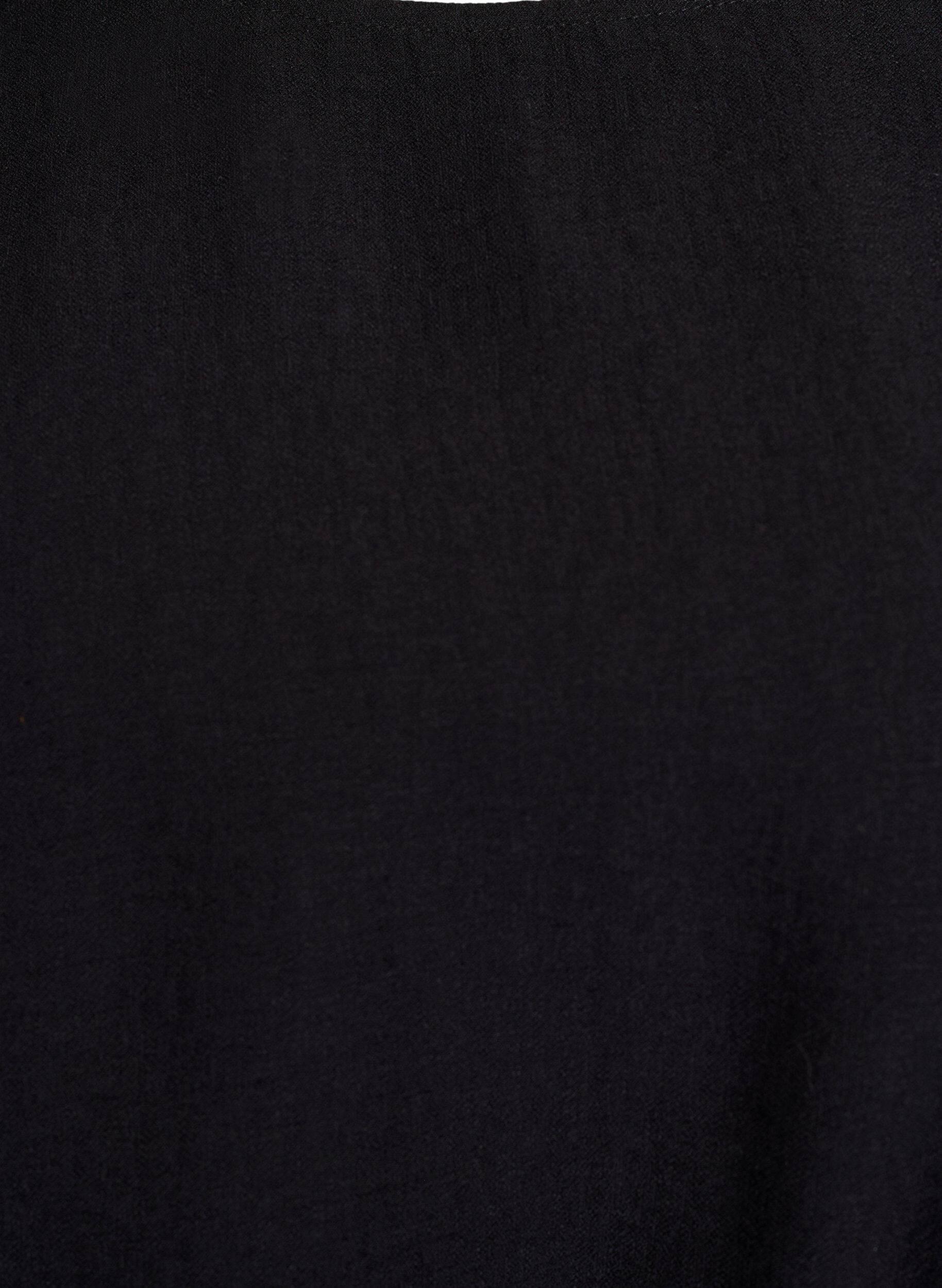 Zizzi Robe courte coupe ample avec ceinture &agrave; nouer, Noir, Packshot image number 2